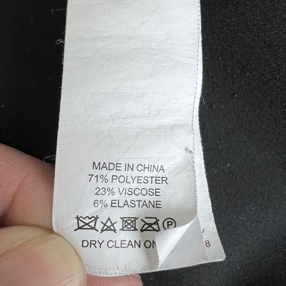 Kate Spade New York Womens Black Mid Rise Slim Leg Side Zip Dress Pants 6 - Picture 8 of 8